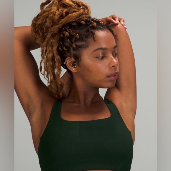 Lululemon Ribbed Train Bra Rainforest Green - Picture 8 of 8